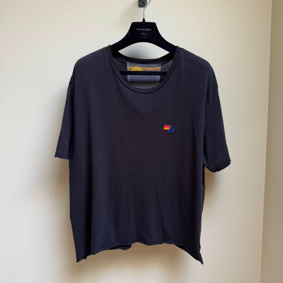 AVIATOR NATION Basic Boyfriend Tee - Black - Picture 1 of 11